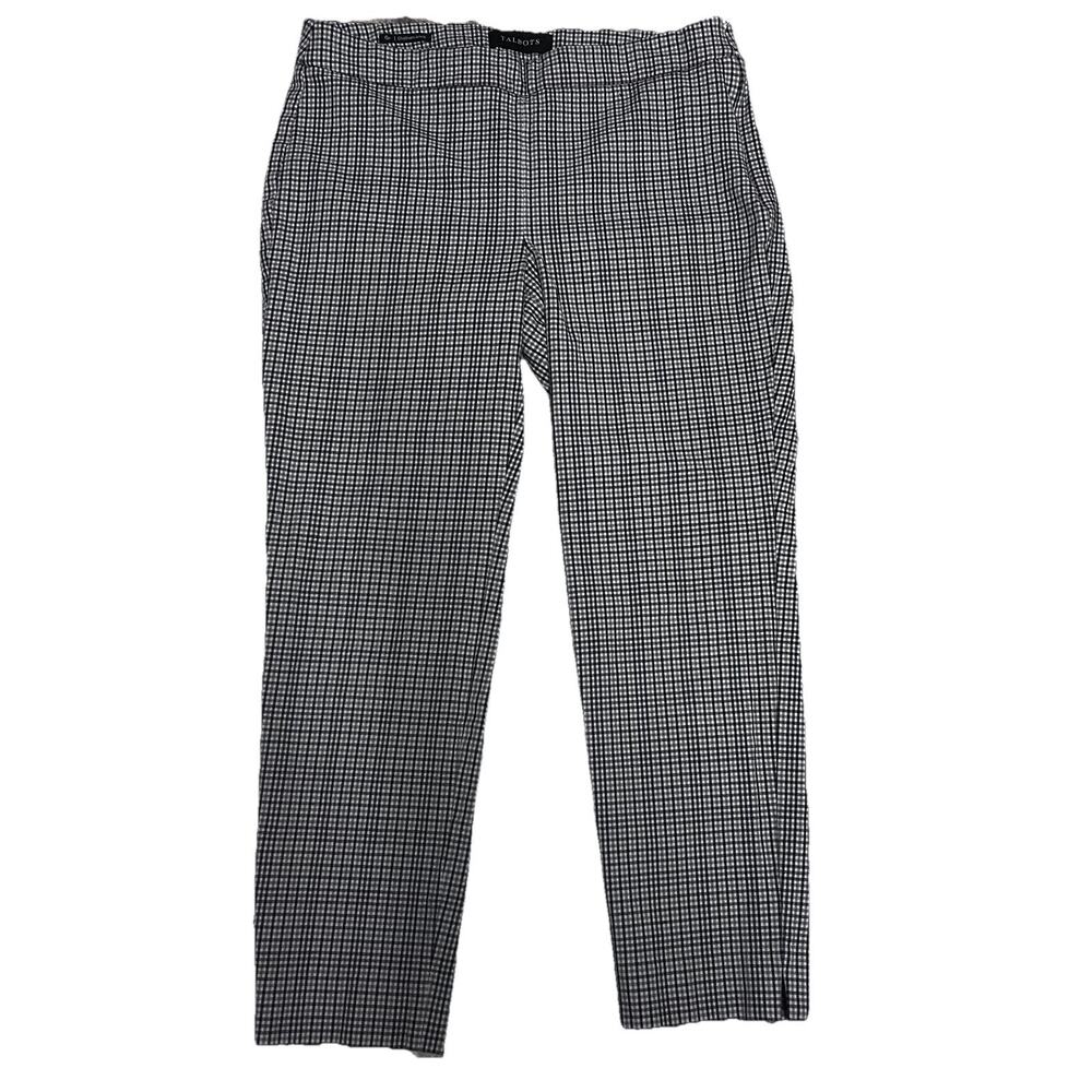 Talbots Pants Women's 6P Beige Green Geometric Chatham Ankle Crop